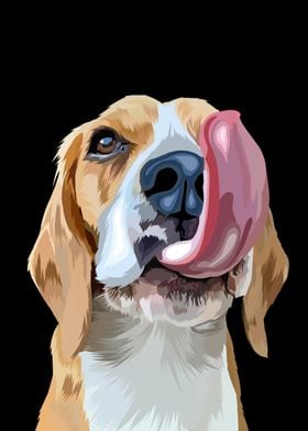 Beagle dog in vector