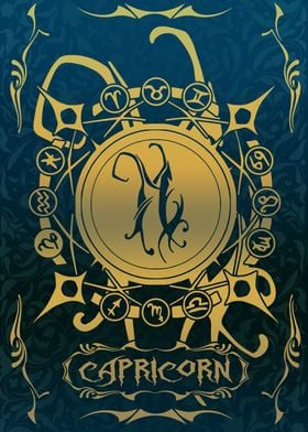 Zodiac Sign card CAPRICORN