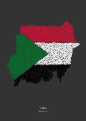 Sudan World Cup Flag Map