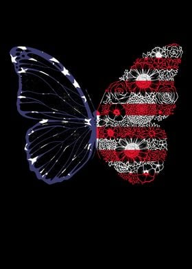 4th Of July Butterfly Wing