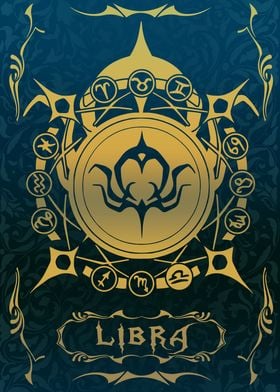 Zodiac Sign card LIBRA