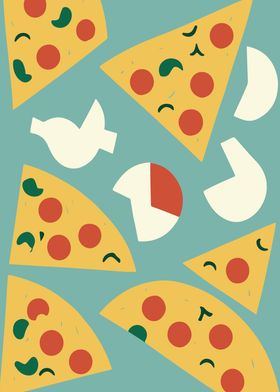 Minimalist Pizza Poster