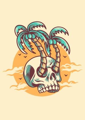 Palm skull summer