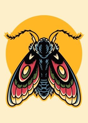 Insect animal retro style