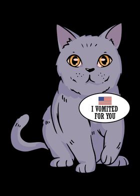 4th Of July USA Voting Cat