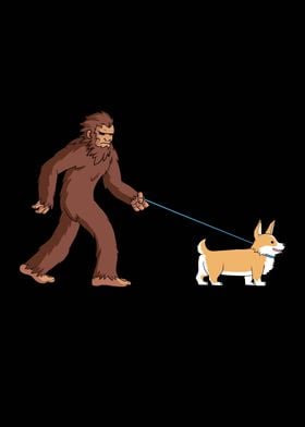 Corgi Bigfoot Sasquatch 