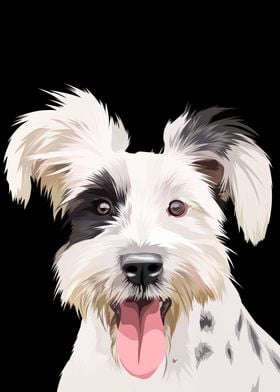 Schnauzer dog in vector