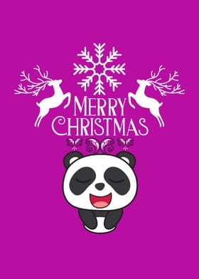 Elegant Xmas Cute Panda 