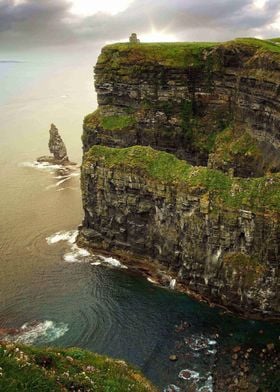 Ravine ireland cliff sea