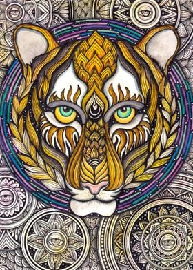 Tiger Mandala Art