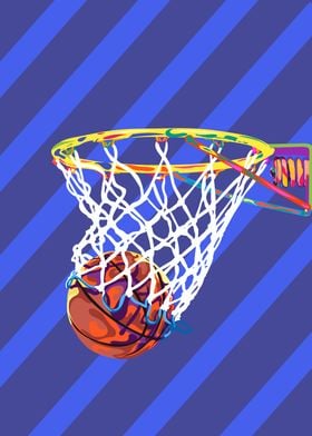 Basketball score pop art