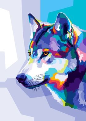 Wolf Pop art