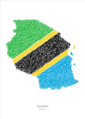 Tanzania Flag Map WorldCup