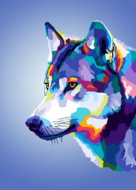 Wolf Pop art