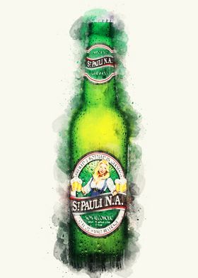 Vintage Beer Watercolor