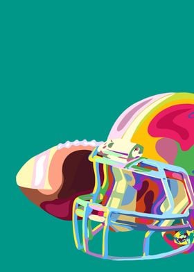 American football pop art