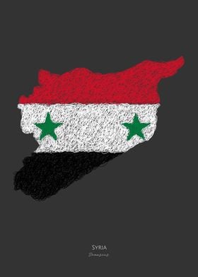 Syiria World Cup Flag Map