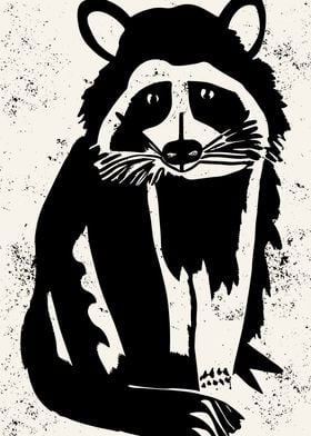 Raccoon Ink Portrait