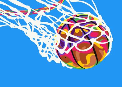 Basketball score pop art