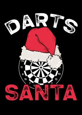 Dartboard santa with red h