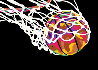 Basketball score pop art