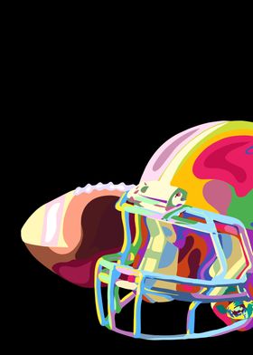 American football pop art