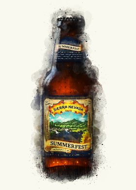 Vintage Beer Watercolor