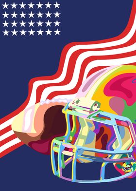 American football pop art