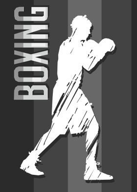 Grayscale Art Boxing Art