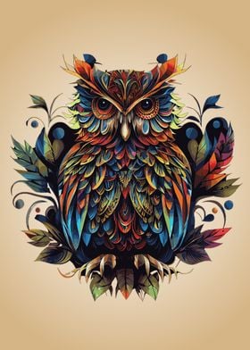 Detailed Owl Painting