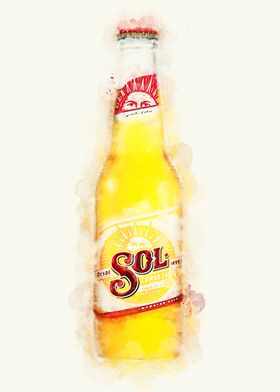 Vintage Beer Watercolor