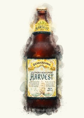 Vintage Beer Watercolor