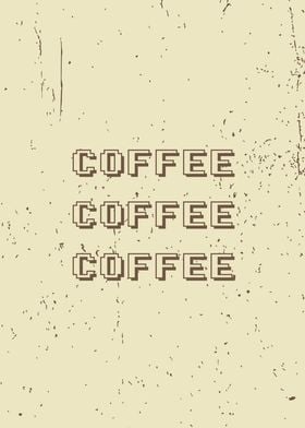 Coffee pixel vintage font