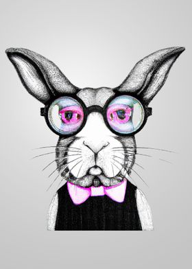 rabbit glasses pink