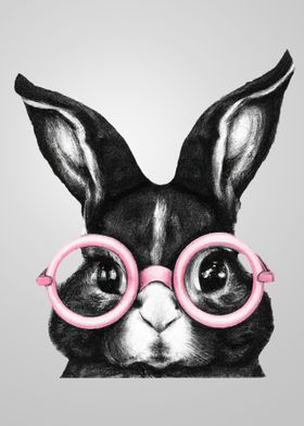 rabbit pink glasses