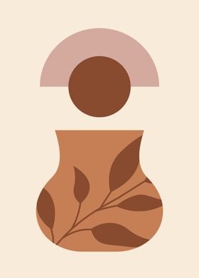 Floral vase minimal shape