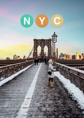 Brooklyn Bridge Sunset NYC