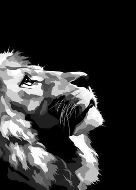 Lion Black and white art