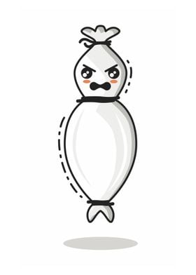 Emoticon Pocong Angry