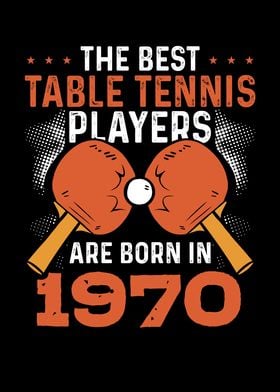 Table tennis player 1970