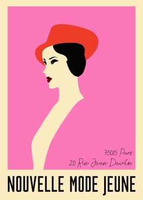 French Fashion Pink Poster