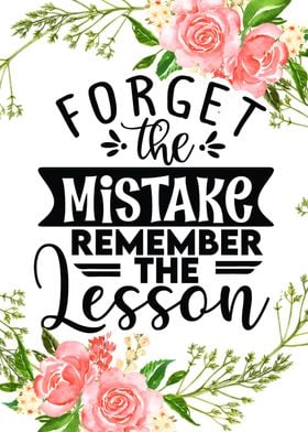 Forget the mistake