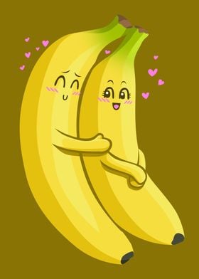 Embrace of bananas