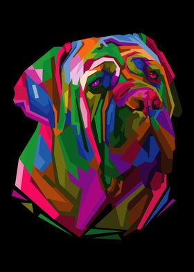 colorful dog on pop art