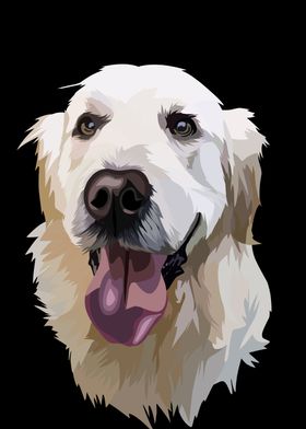 golden retriever vector