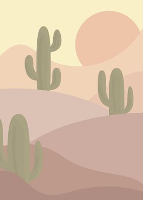 Desert mountain cactus