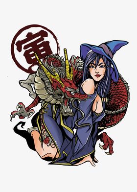 Japanese Lady Dragon witch