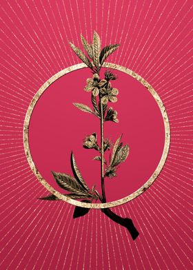 Gold Pink Flower Branch