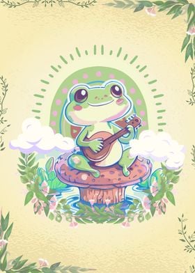 Positive Cottagecore Frog