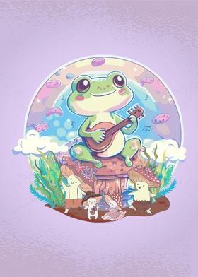 Pastel Pink Frog Banjo